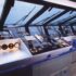 Poste de pilotage d’un grand navire vu depuis la passerelle